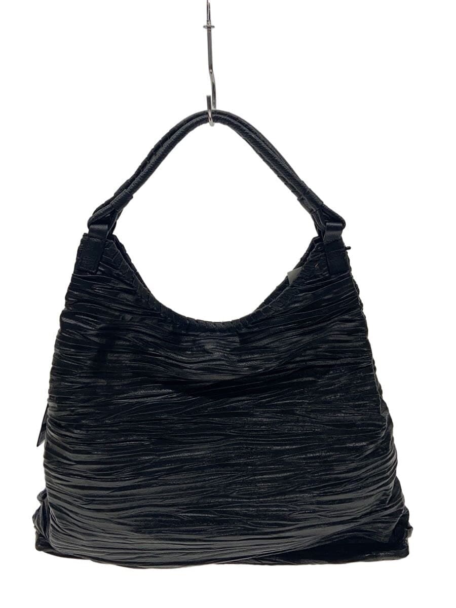 Other brand pleats pig tote bag pig leather BLK plain 8114100514