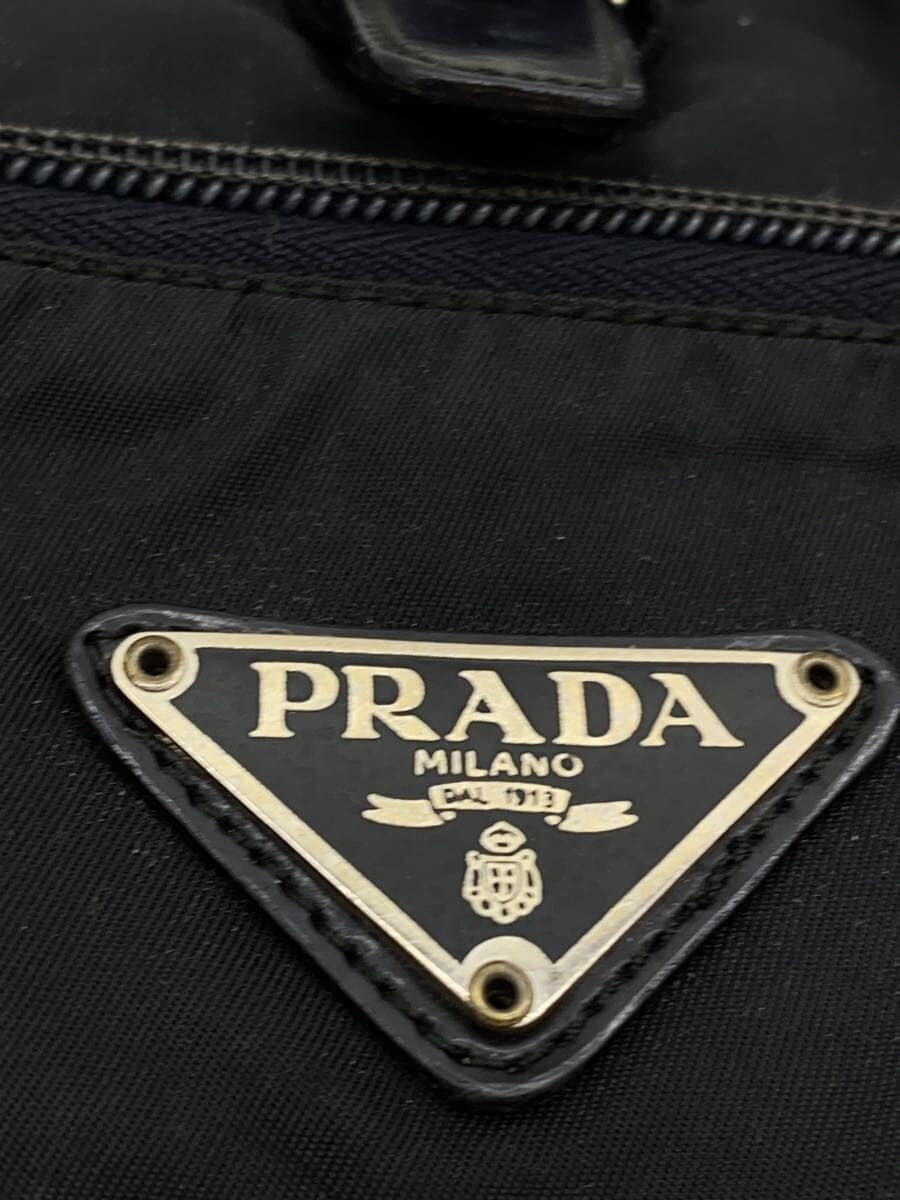 PRADA Backpack Nylon Black B4650F Triangular Logo Plate 5
