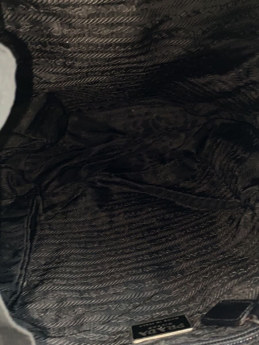 PRADA Backpack Nylon Black B4650F Triangular Logo Plate 6