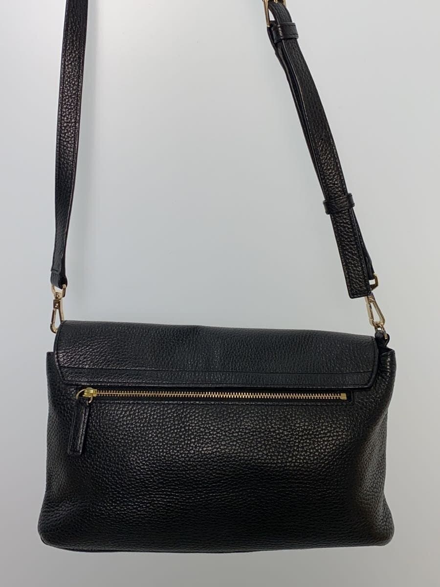 agnes b. Shoulder Bag Cowhide BLK IS12A-02 3