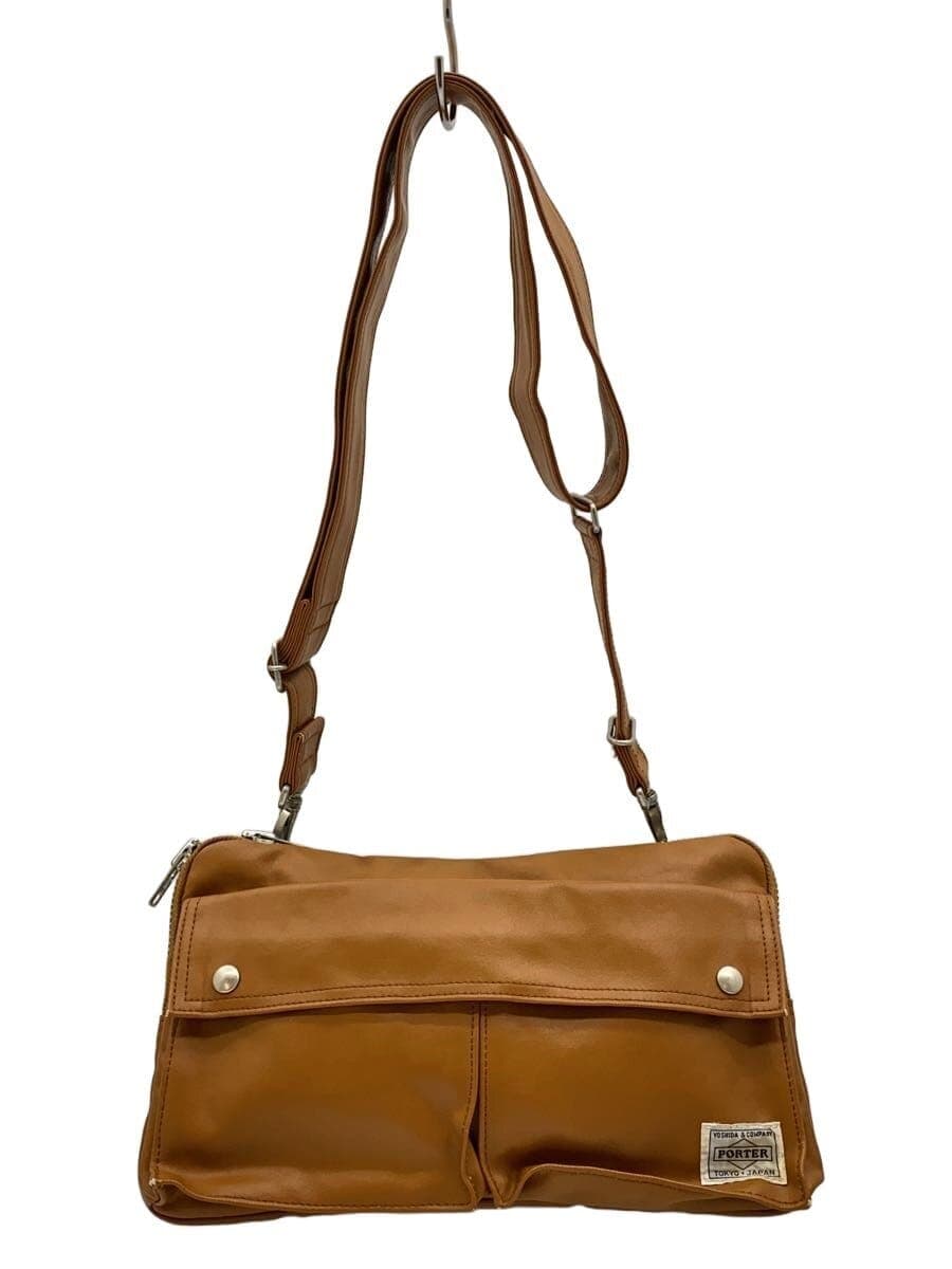 PORTER Freestyle Shoulder Bag PVC Camel 707-07144 Corner scuffing present