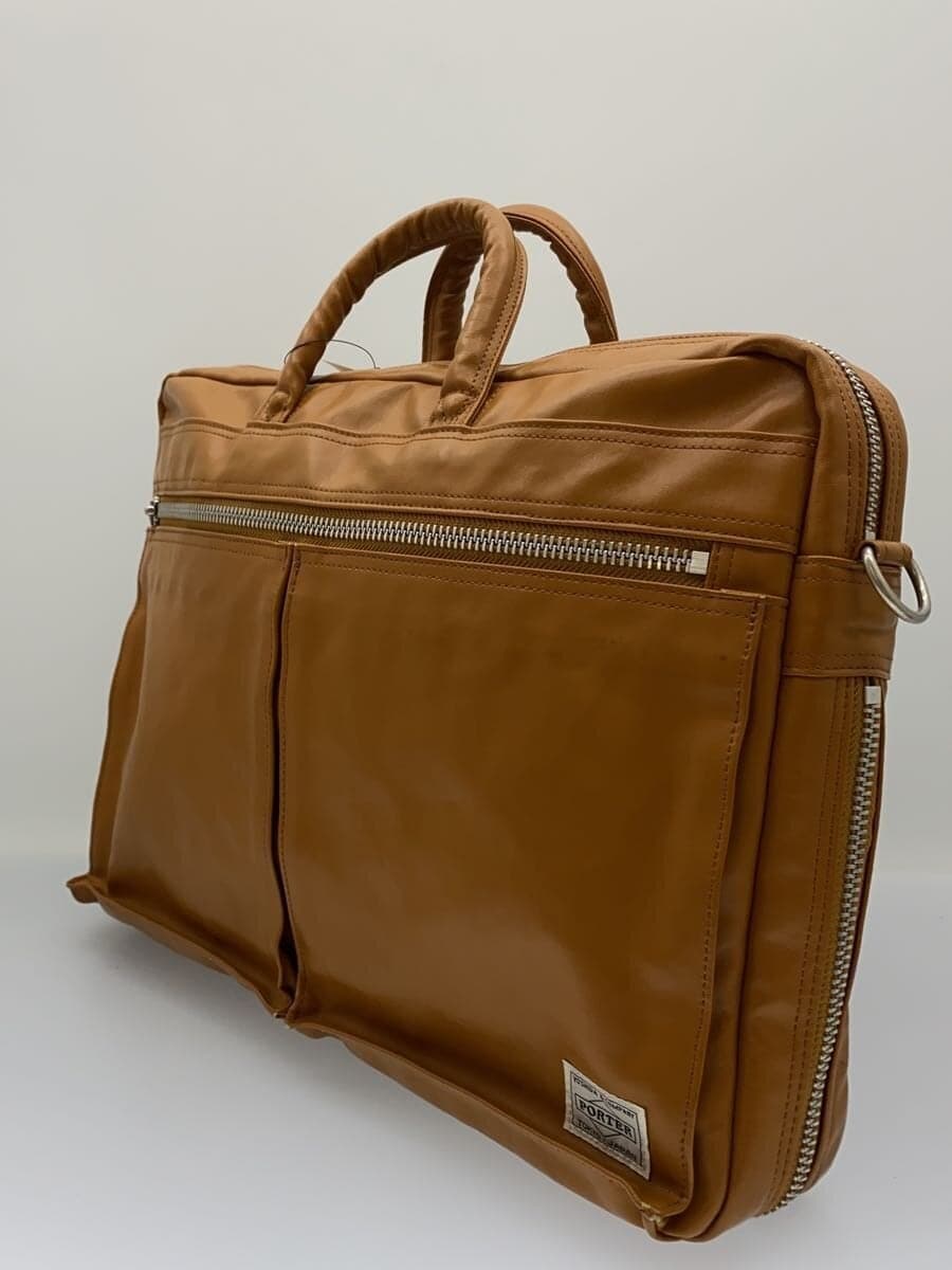 PORTERFREE STYLE 2WAY Briefcase PVC Camel Free Style 707-08208 Used with 2