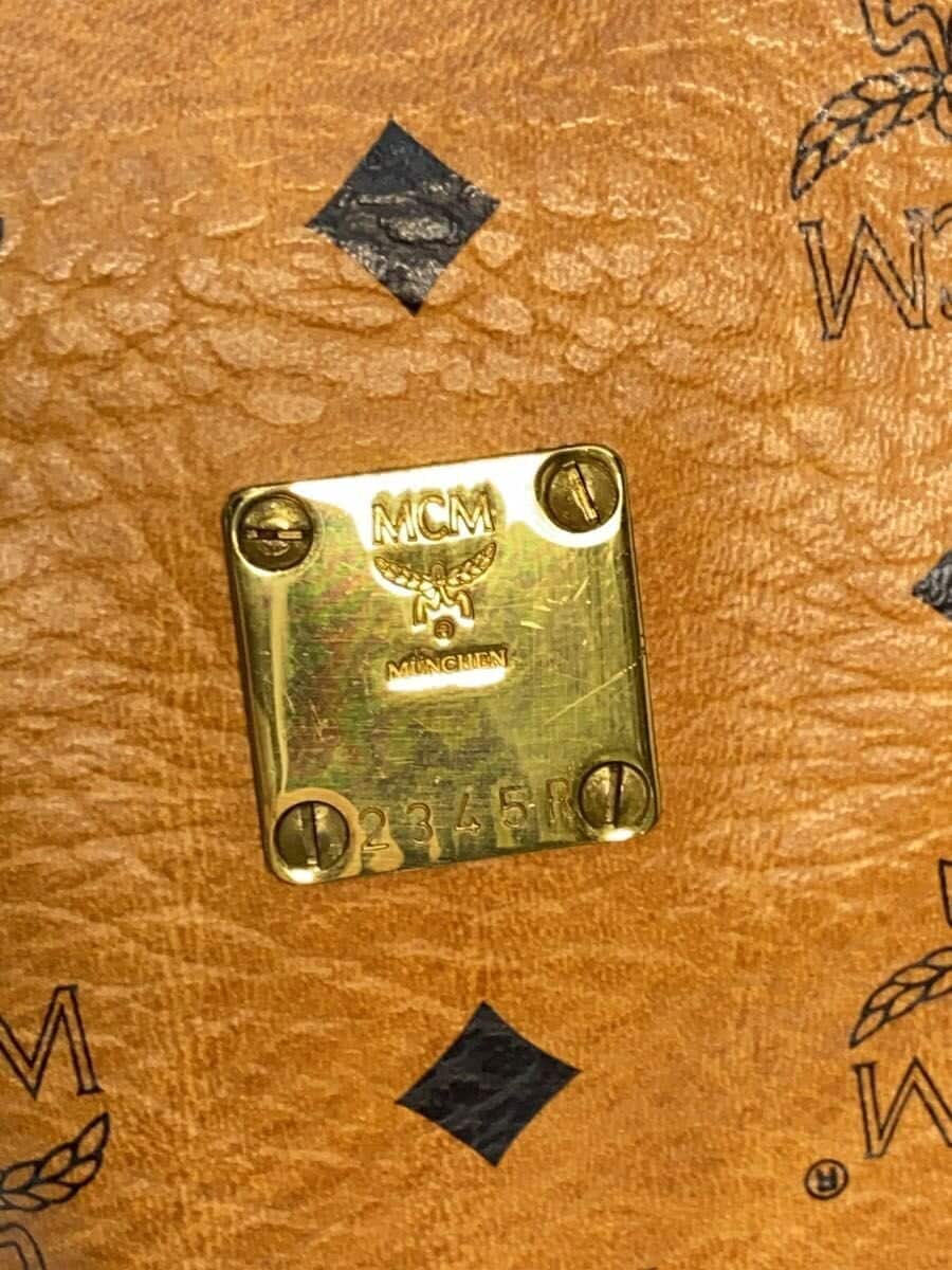 MCM handbag Boston bag leather camel brown all-over pattern 2345R 5