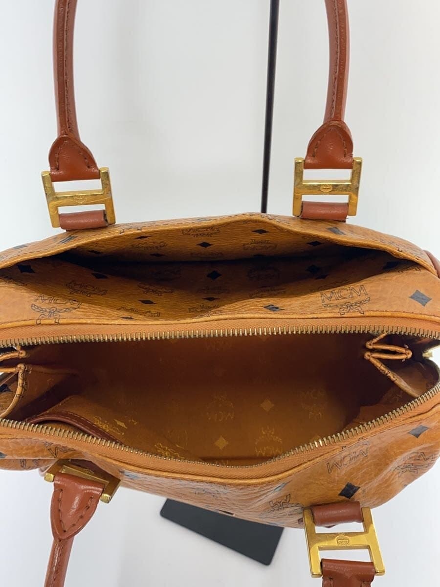 MCM handbag Boston bag leather camel brown all-over pattern 2345R 6