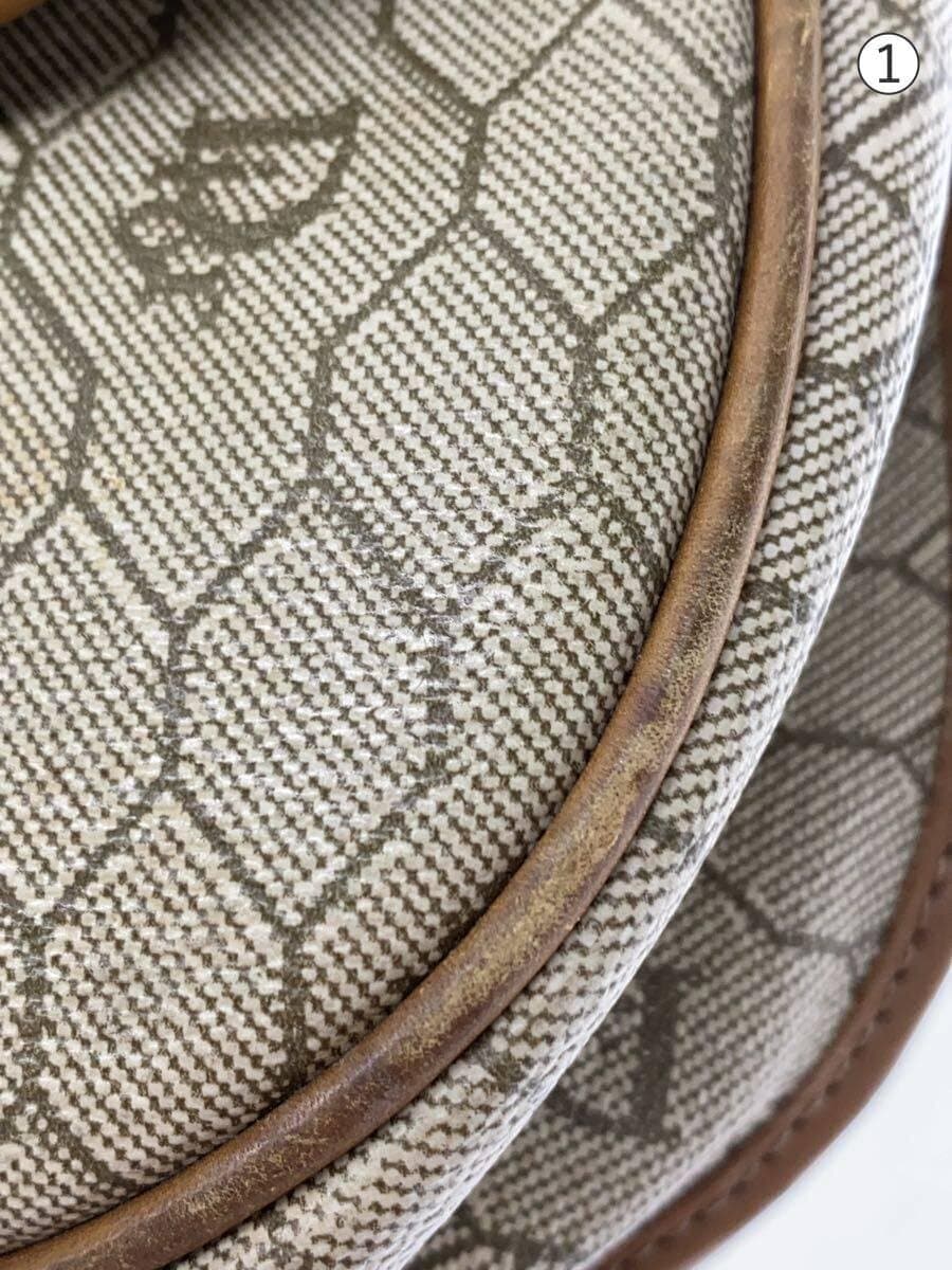 Christian Dior Shoulder Bag PVC BEG All-over Print 7