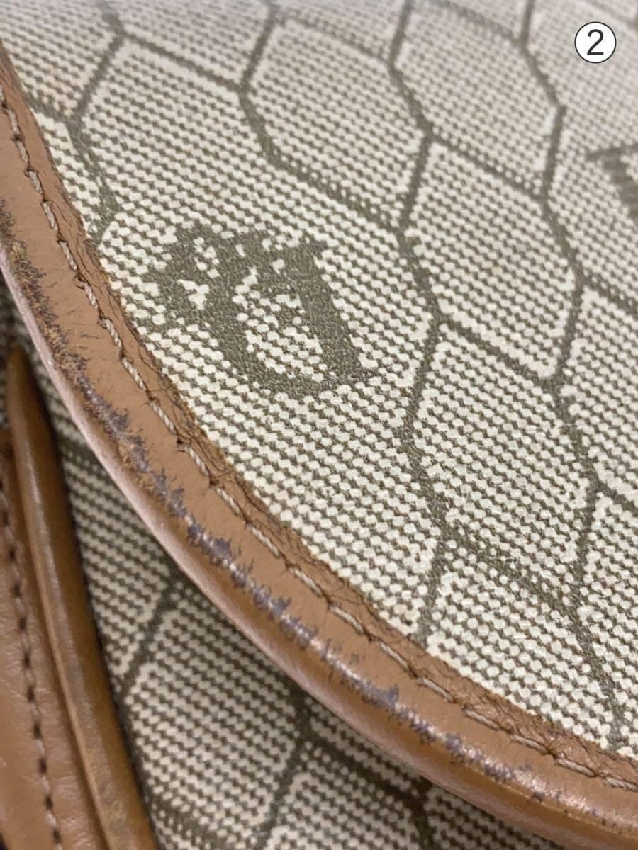 Christian Dior Shoulder Bag PVC BEG All-over Print 8