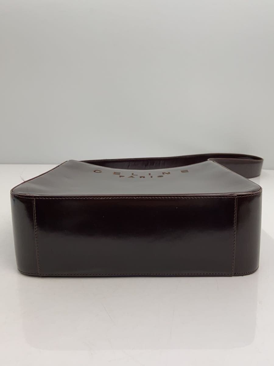 CELINE Shoulder Bag PVC BRW Solid 4