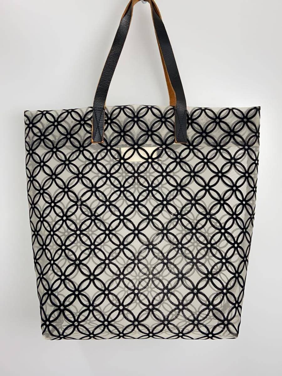 MARNI Tote Bag Polyester BLK All Over Pattern 3