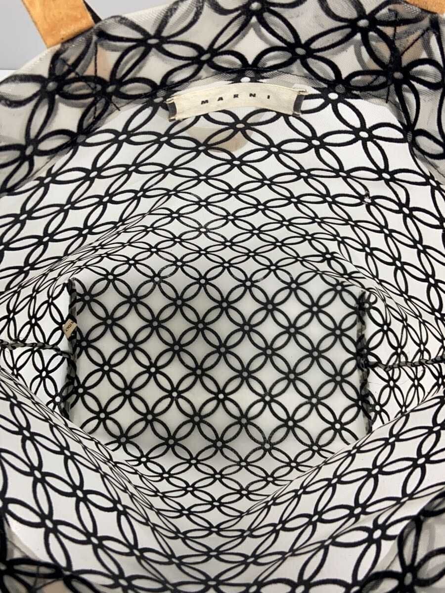 MARNI Tote Bag Polyester BLK All Over Pattern 6