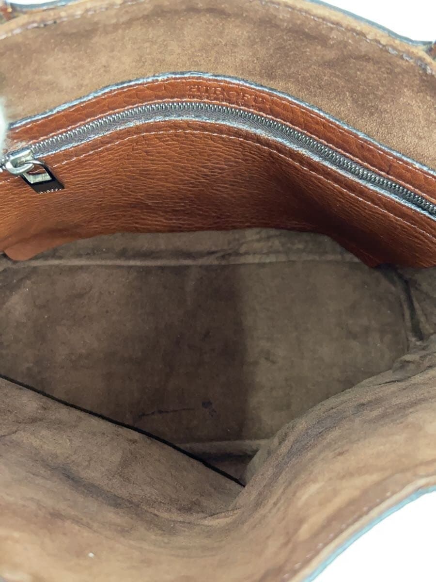 HIROFU Handbag Leather BRW Solid 6