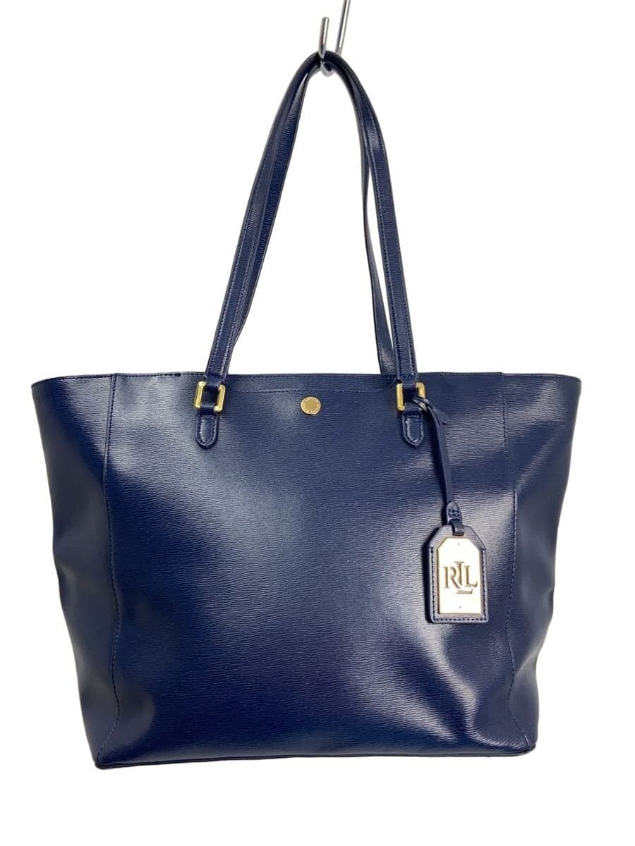 LAUREN RALPH LAUREN Tote Bag Leather NVY Solid