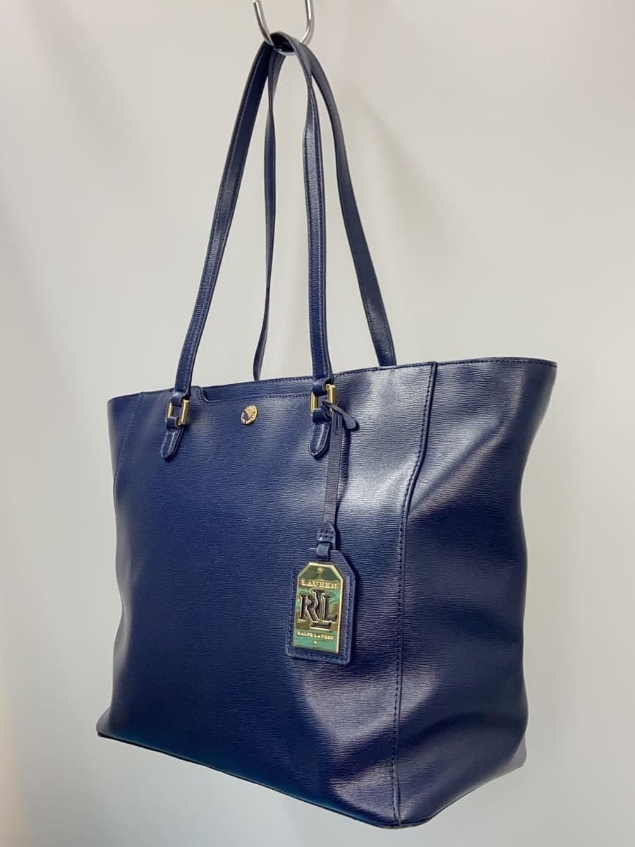 LAUREN RALPH LAUREN Tote Bag Leather NVY Solid 2