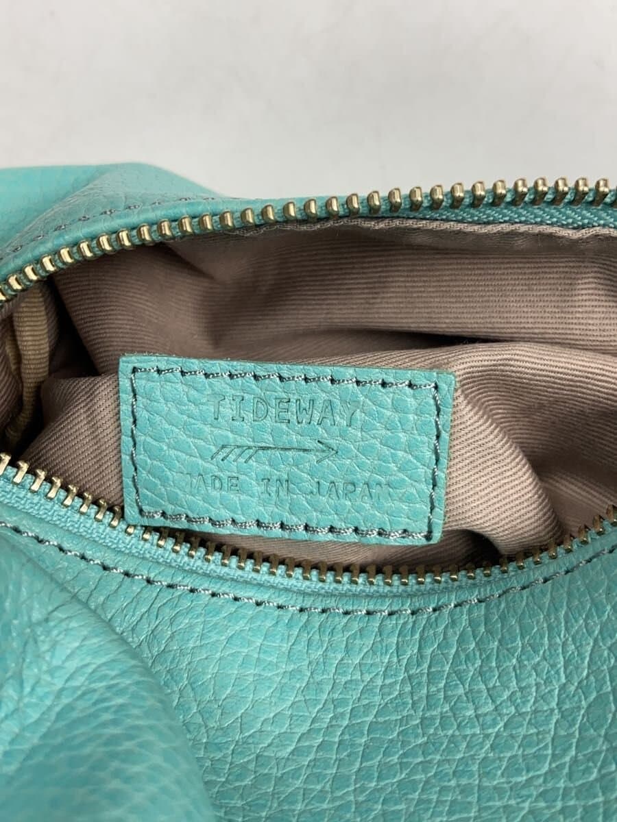 TIDEWAY Shoulder Bag Leather BLU Solid 5