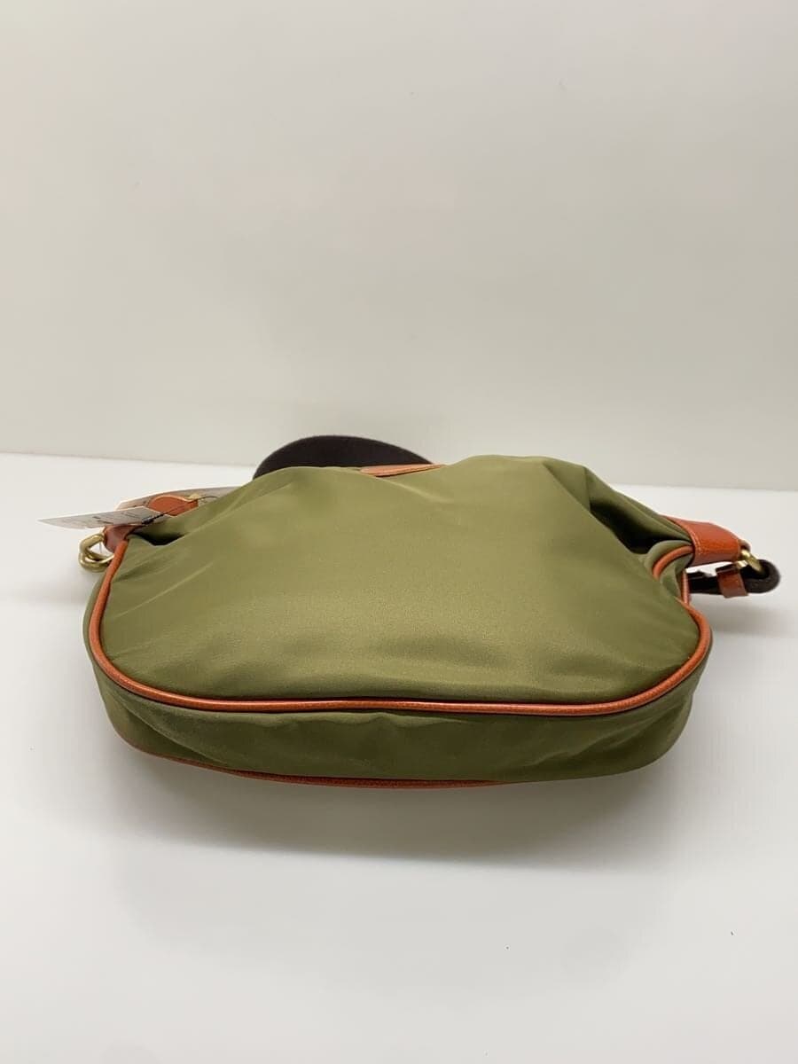 IL BISONTE Label Shoulder Bag Nylon GRN 4