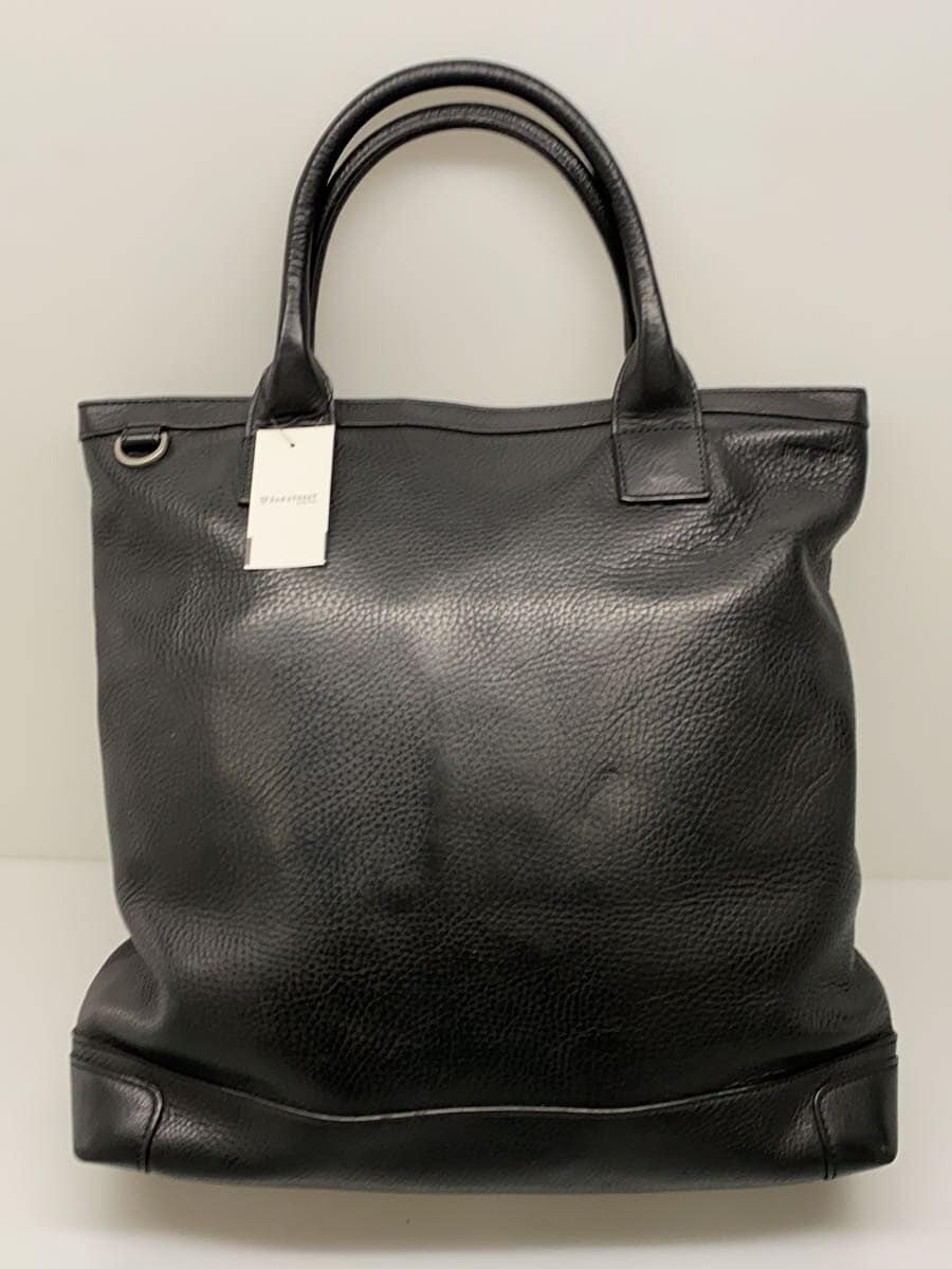 JACK SPADE Tote Bag Leather Black Solid Color 3