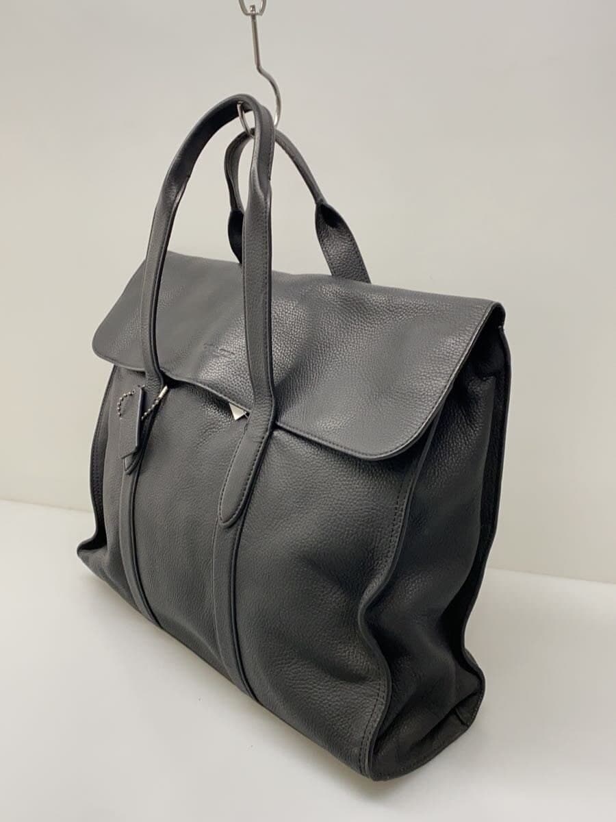 COACH Briefcase Leather Black Solid Color 2