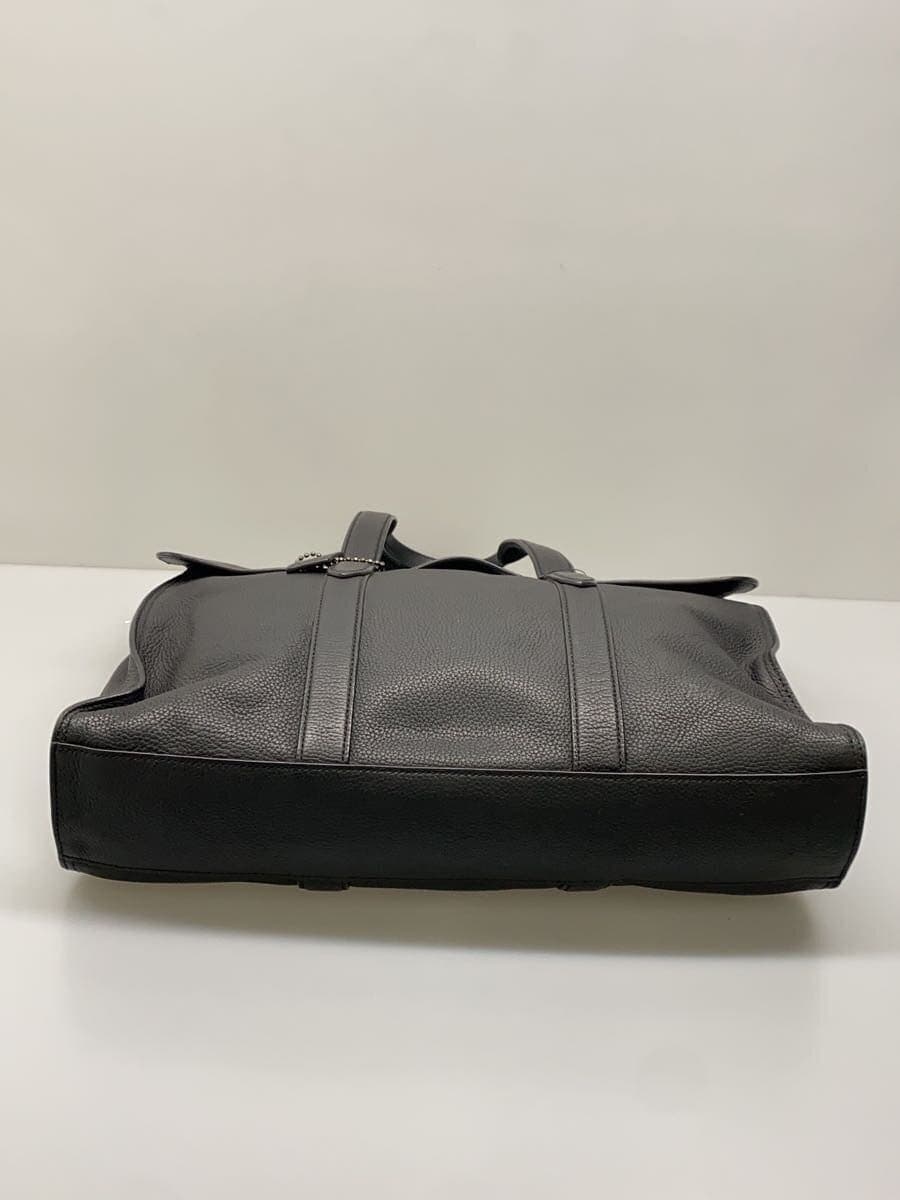 COACH Briefcase Leather Black Solid Color 4