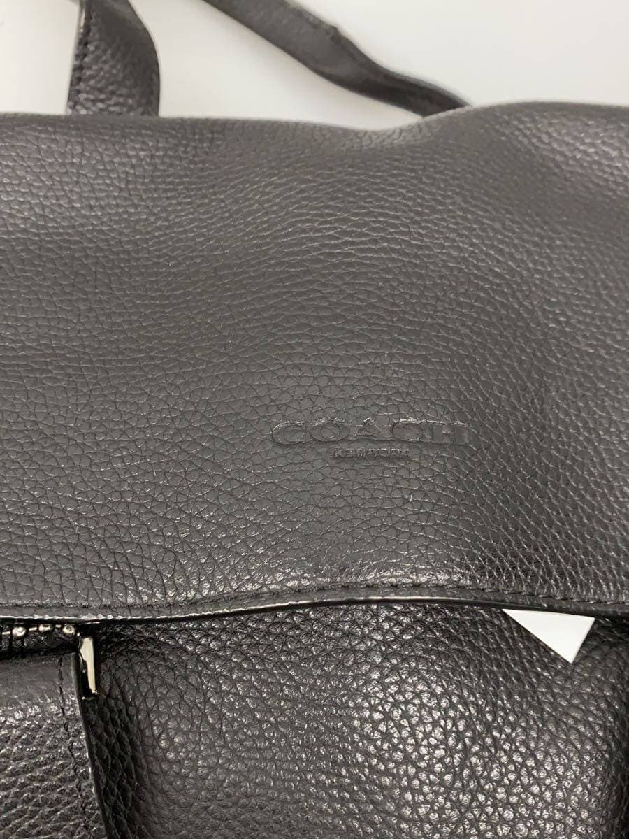 COACH Briefcase Leather Black Solid Color 5