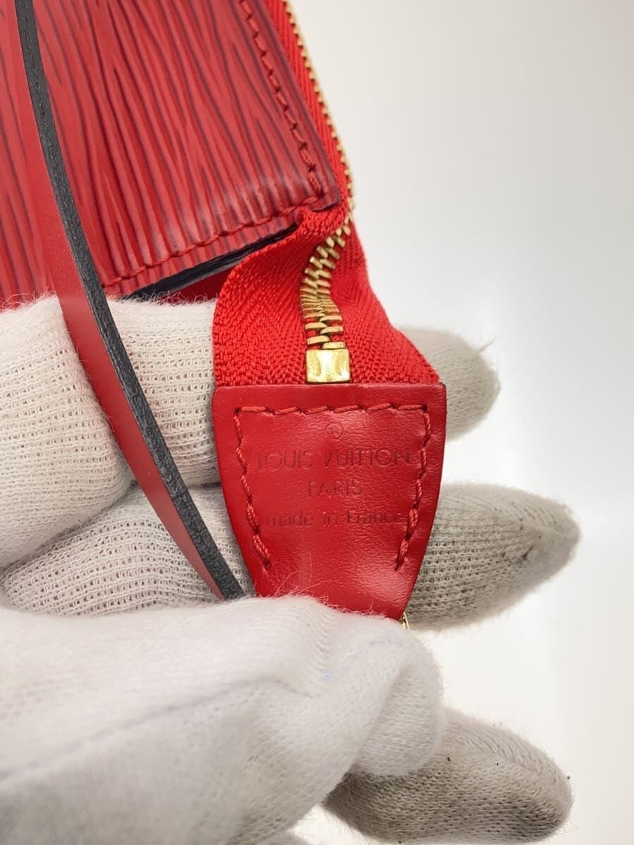 LOUIS VUITTON Pochette Accessoires _ Epi Leather RED Solid M52947 5