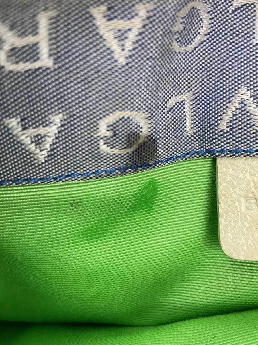 BVLGARI Handbag Canvas Blue All-over Print 7