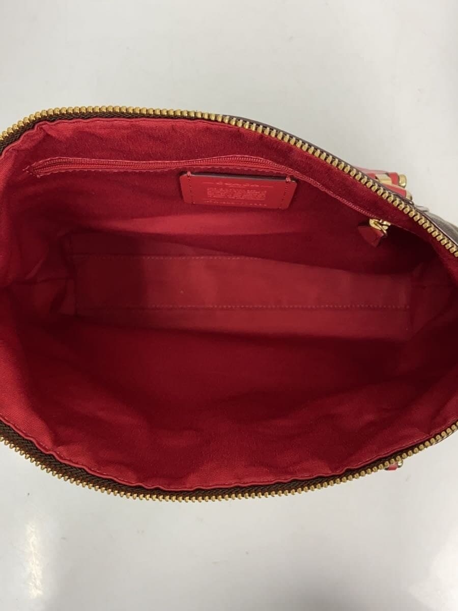 COACH 2-way shoulder bag leather BRW all-over pattern 6