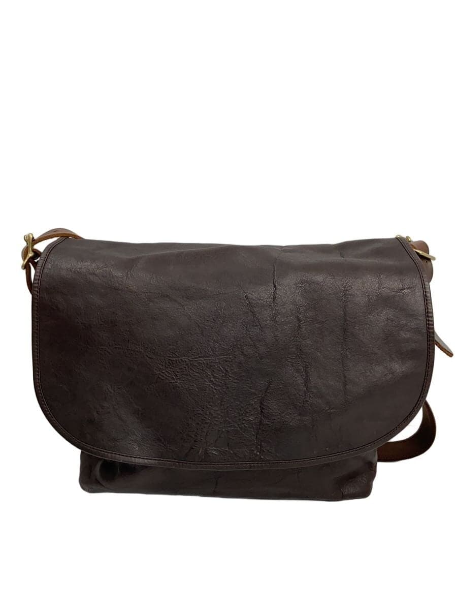 SLOW shoulder bag leather BRW plain