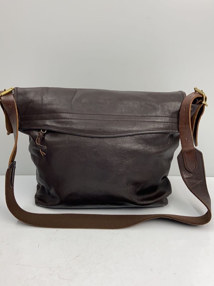 SLOW shoulder bag leather BRW plain 3