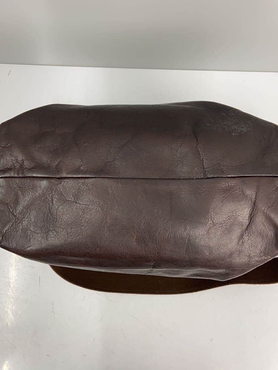 SLOW shoulder bag leather BRW plain 4