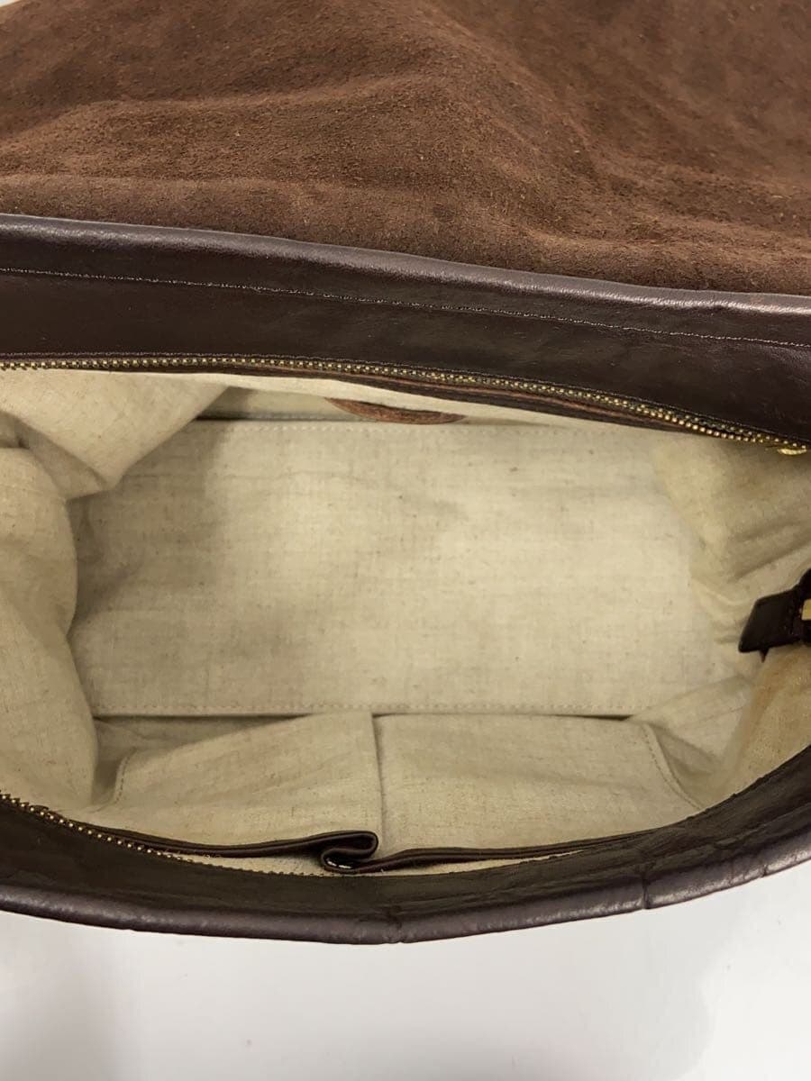 SLOW shoulder bag leather BRW plain 6