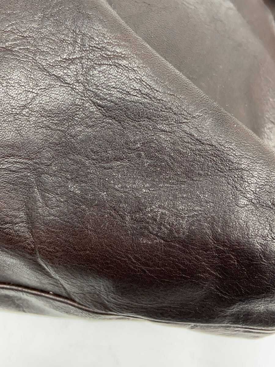 SLOW shoulder bag leather BRW plain 7