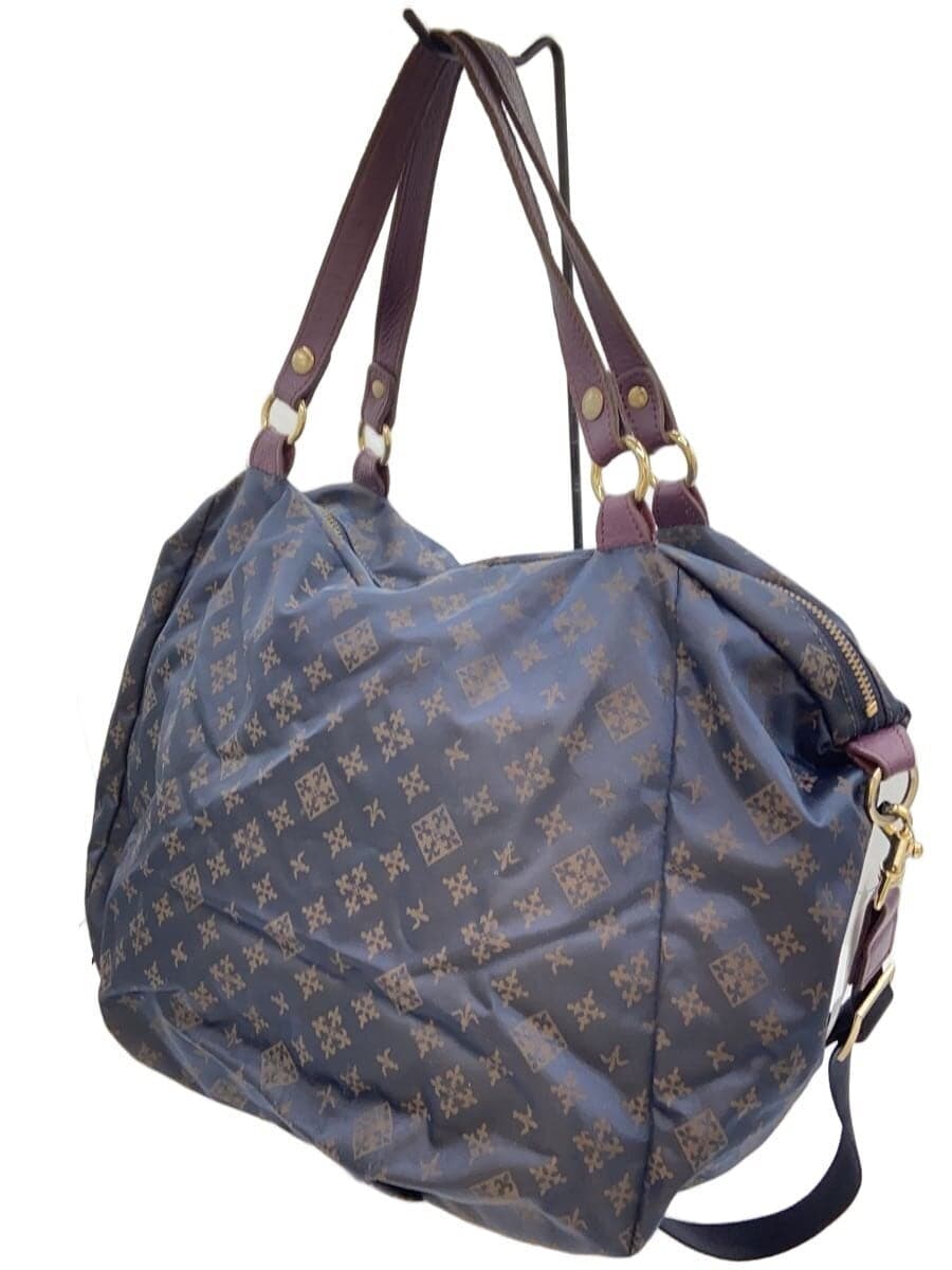 russet Shoulder Bag NVY All Over Pattern 2