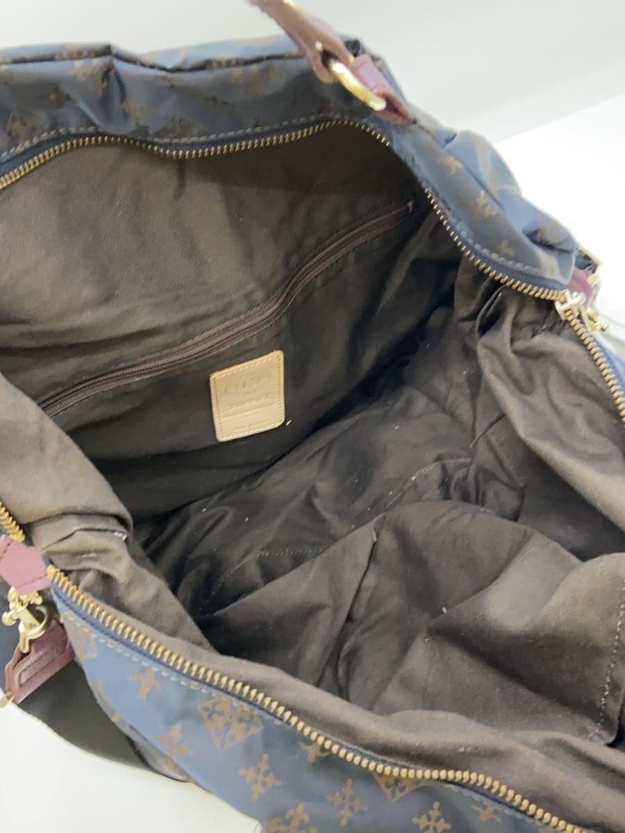 russet Shoulder Bag NVY All Over Pattern 6