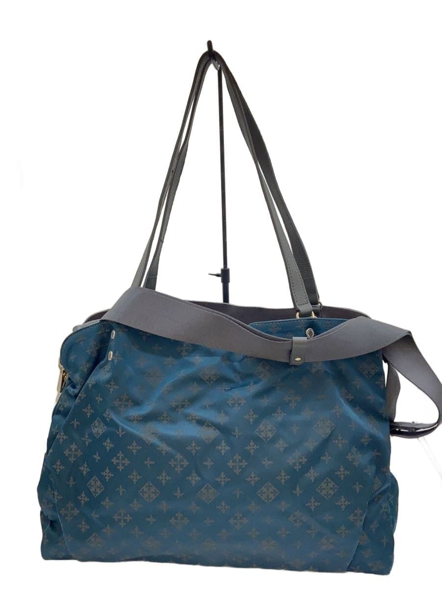 russet Tote Bag BLU All Over Pattern