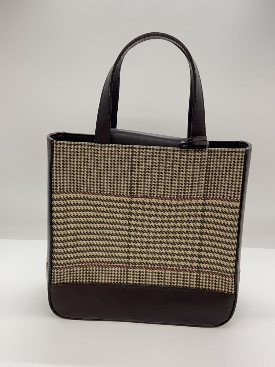LAUREN RALPH LAUREN Handbag Leather BRW Houndstooth 3
