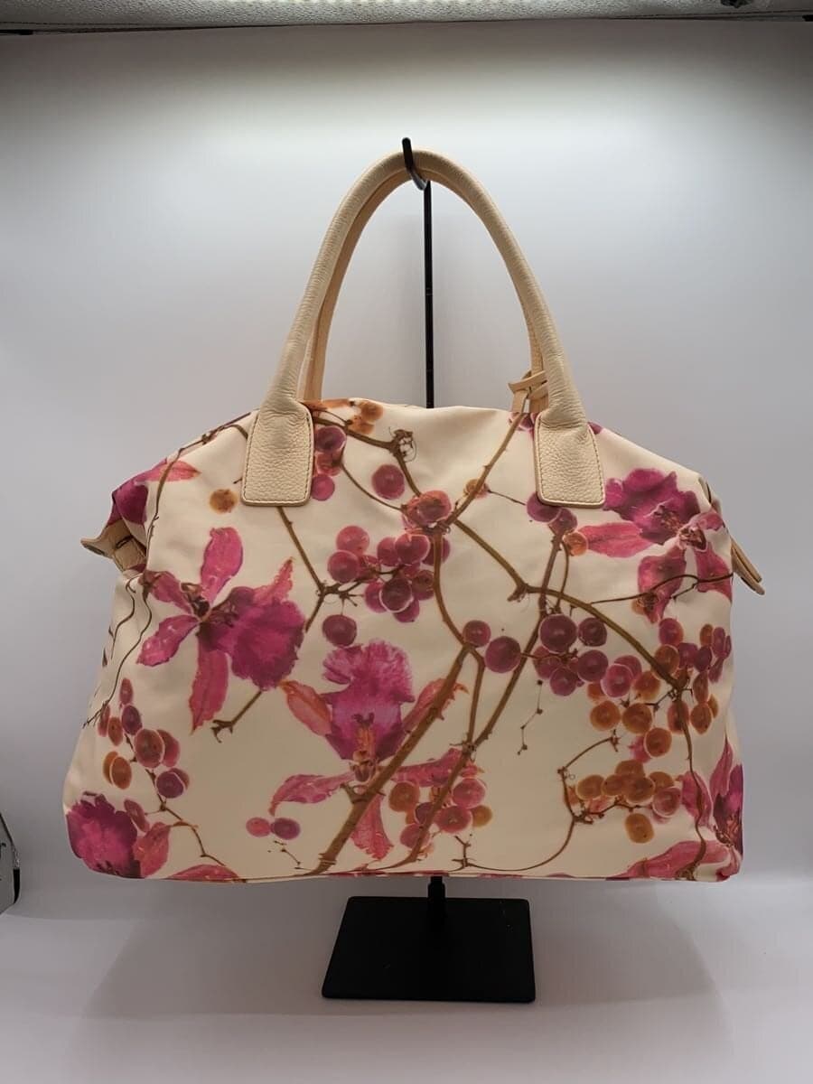 FURLA Shoulder Bag Nylon BEG Floral 2-Way 3