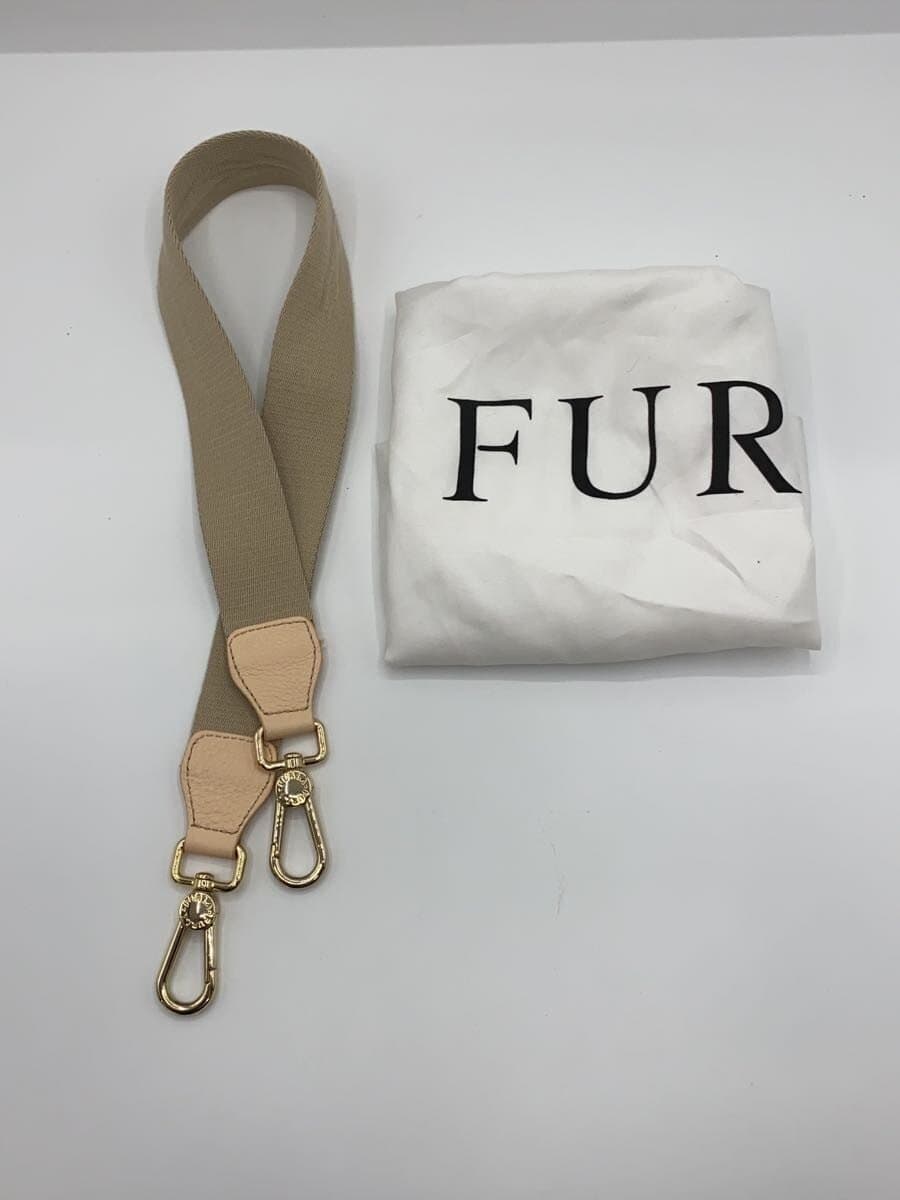 FURLA Shoulder Bag Nylon BEG Floral 2-Way 6