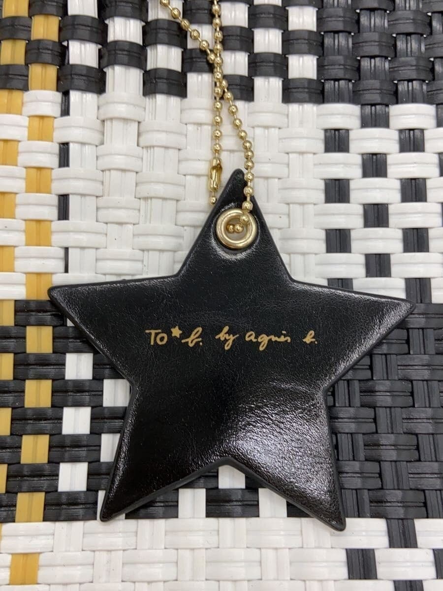 To b. by agnes b Basket Bag Tote Bag BLK Check 5