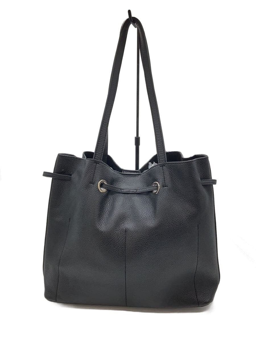 FURLA Tote Bag Leather BLK Solid 3