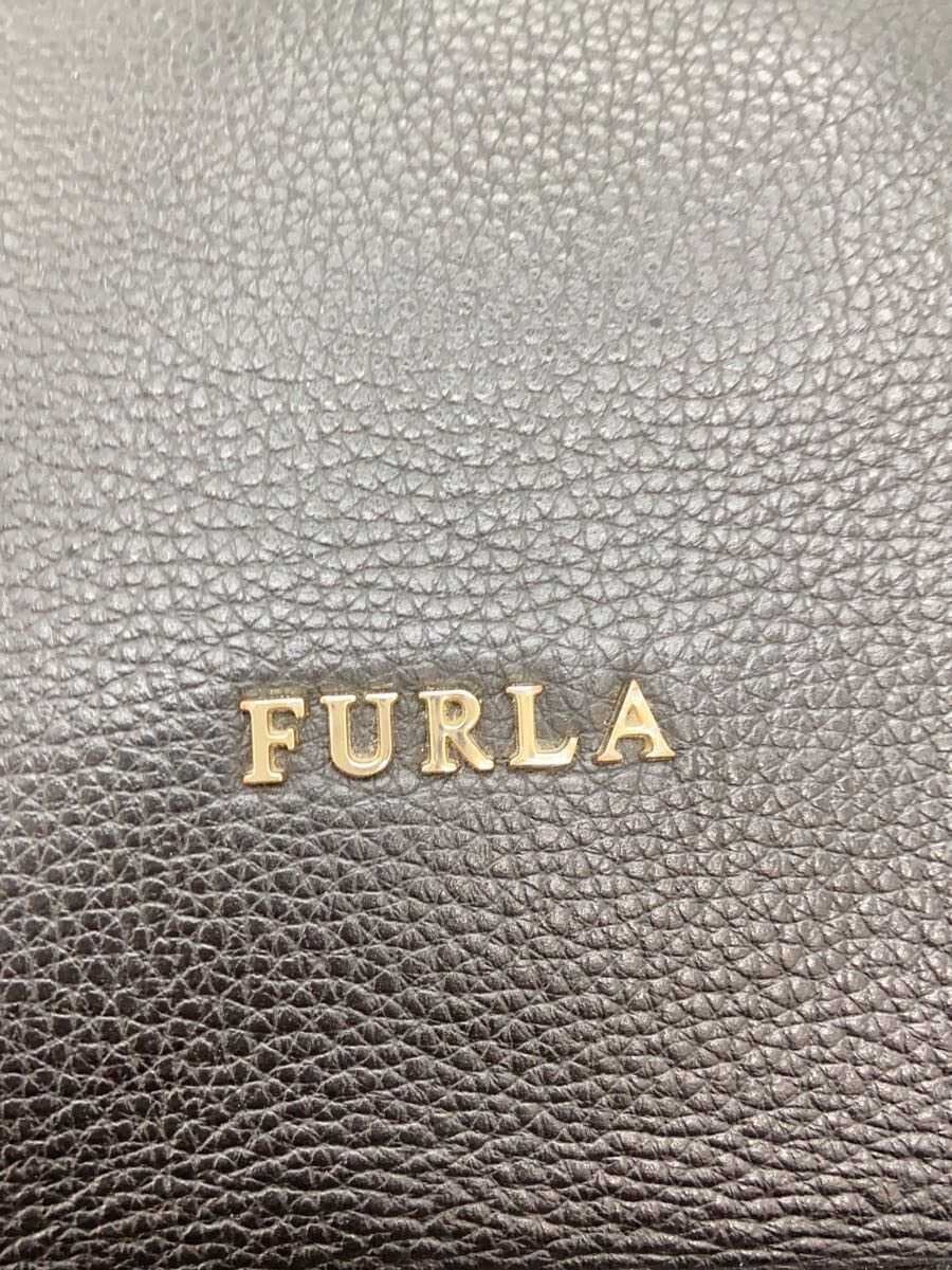 FURLA Tote Bag Leather BLK Solid 5