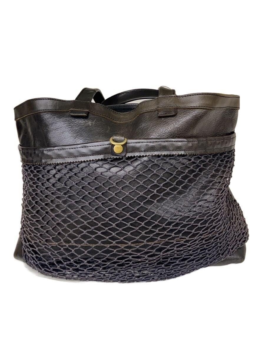 SLO Wbono tote fishing Tote Bag Leather BLK