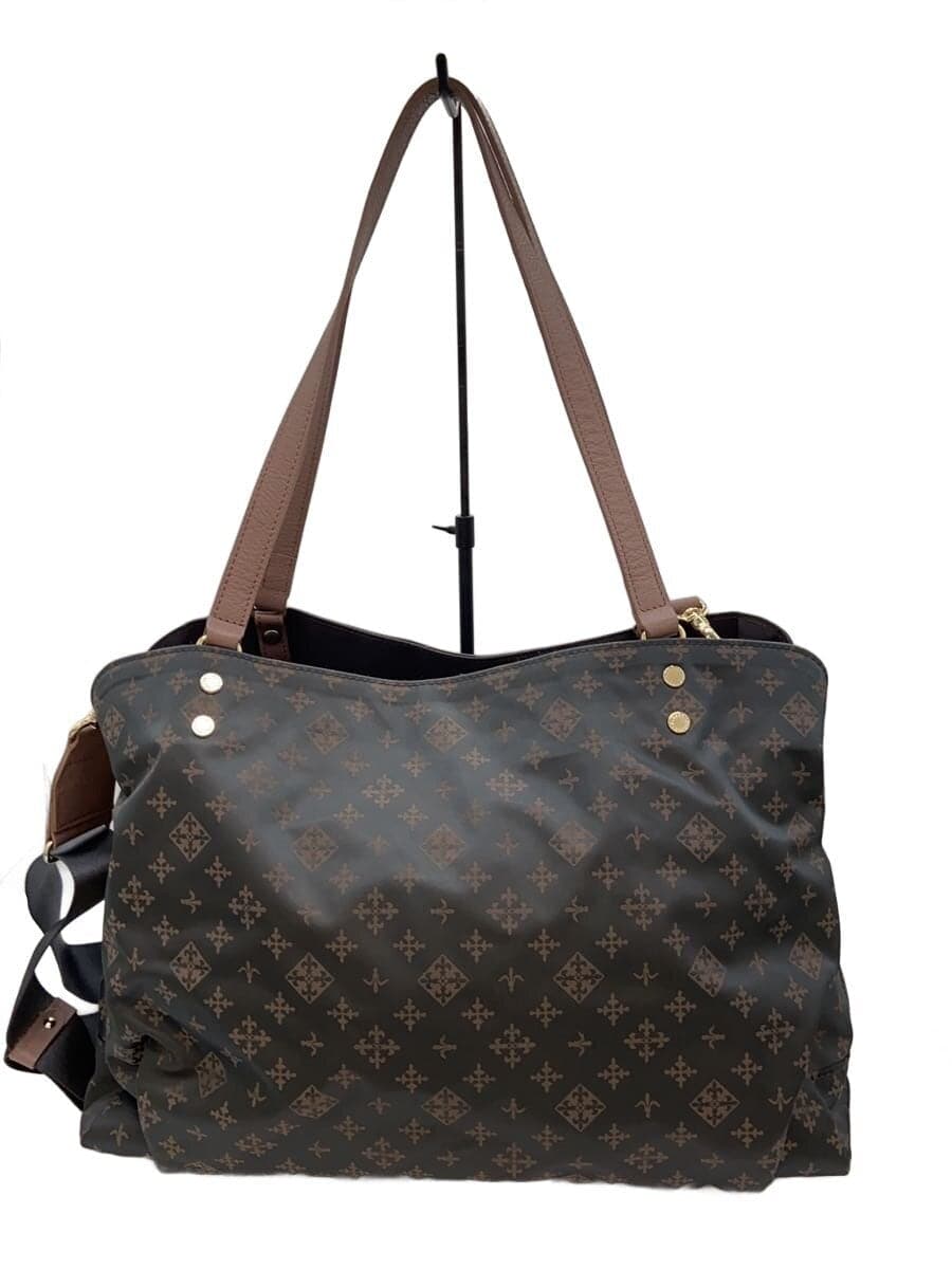 russet Tote Bag GRY All Over Pattern