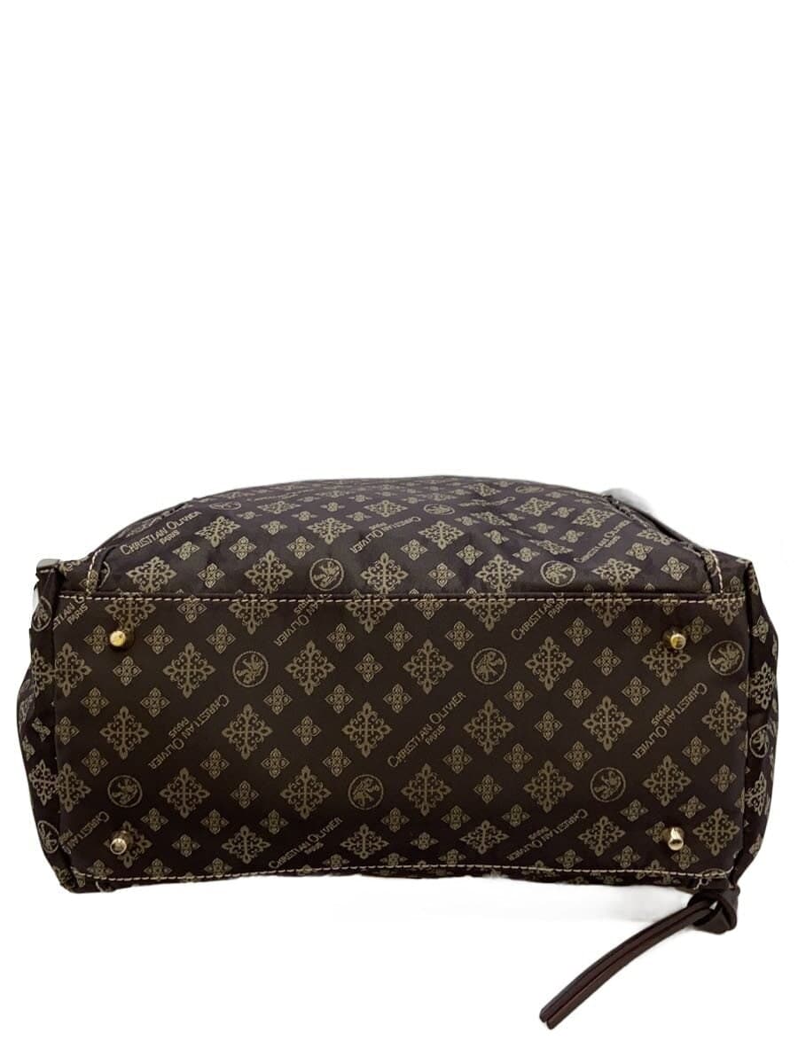 CHRISTIAN OLIVIER Tote Bag BRW All Over Pattern 4