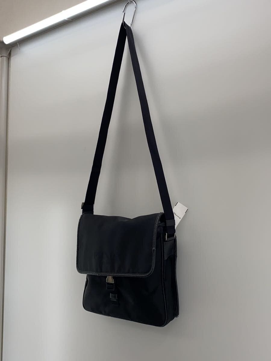 PRADA shoulder bag nylon black has corner wear 2