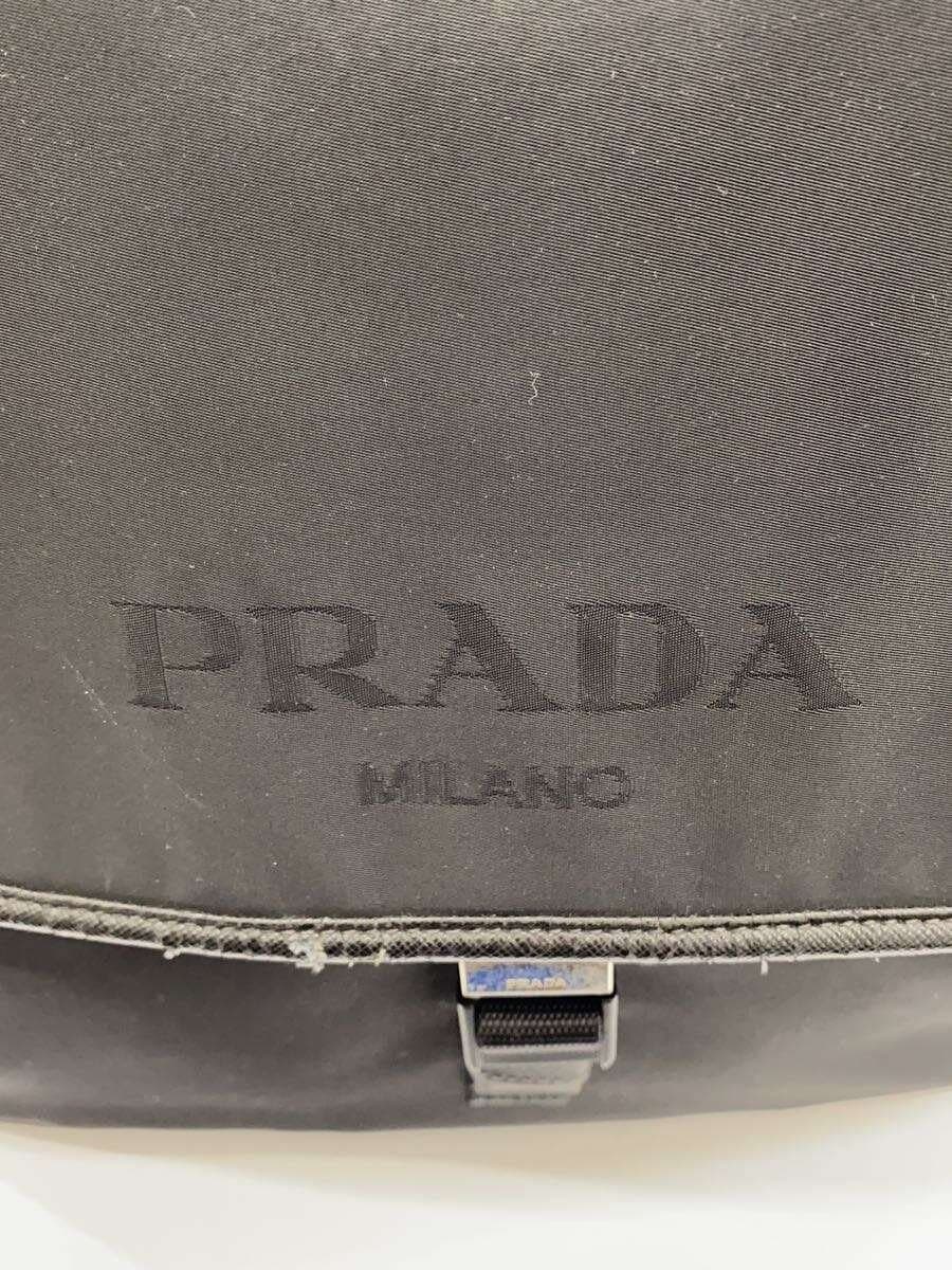 PRADA shoulder bag nylon black has corner wear 5