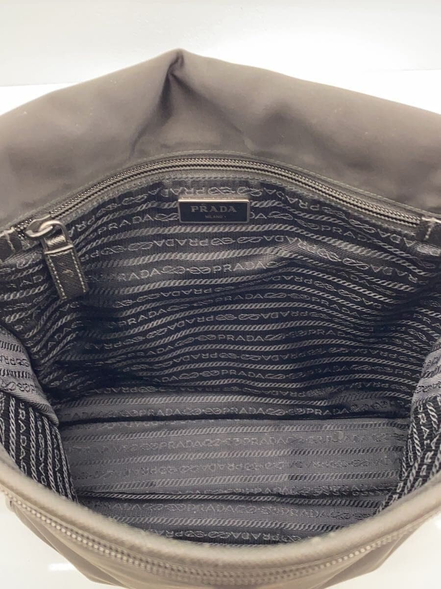 PRADA shoulder bag nylon black has corner wear 6