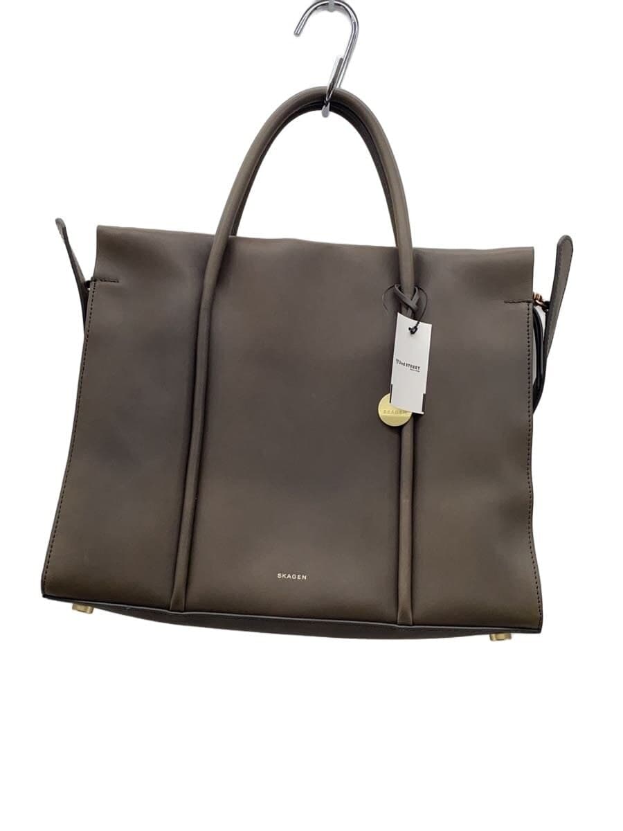 SKAGEN Tote Bag Leather GRY Solid