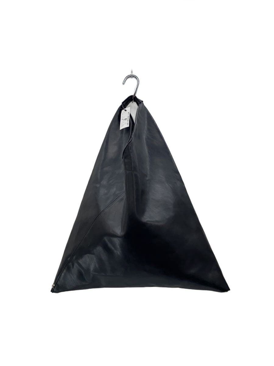 MM6 Handbag Leather Black Plain S54WD096