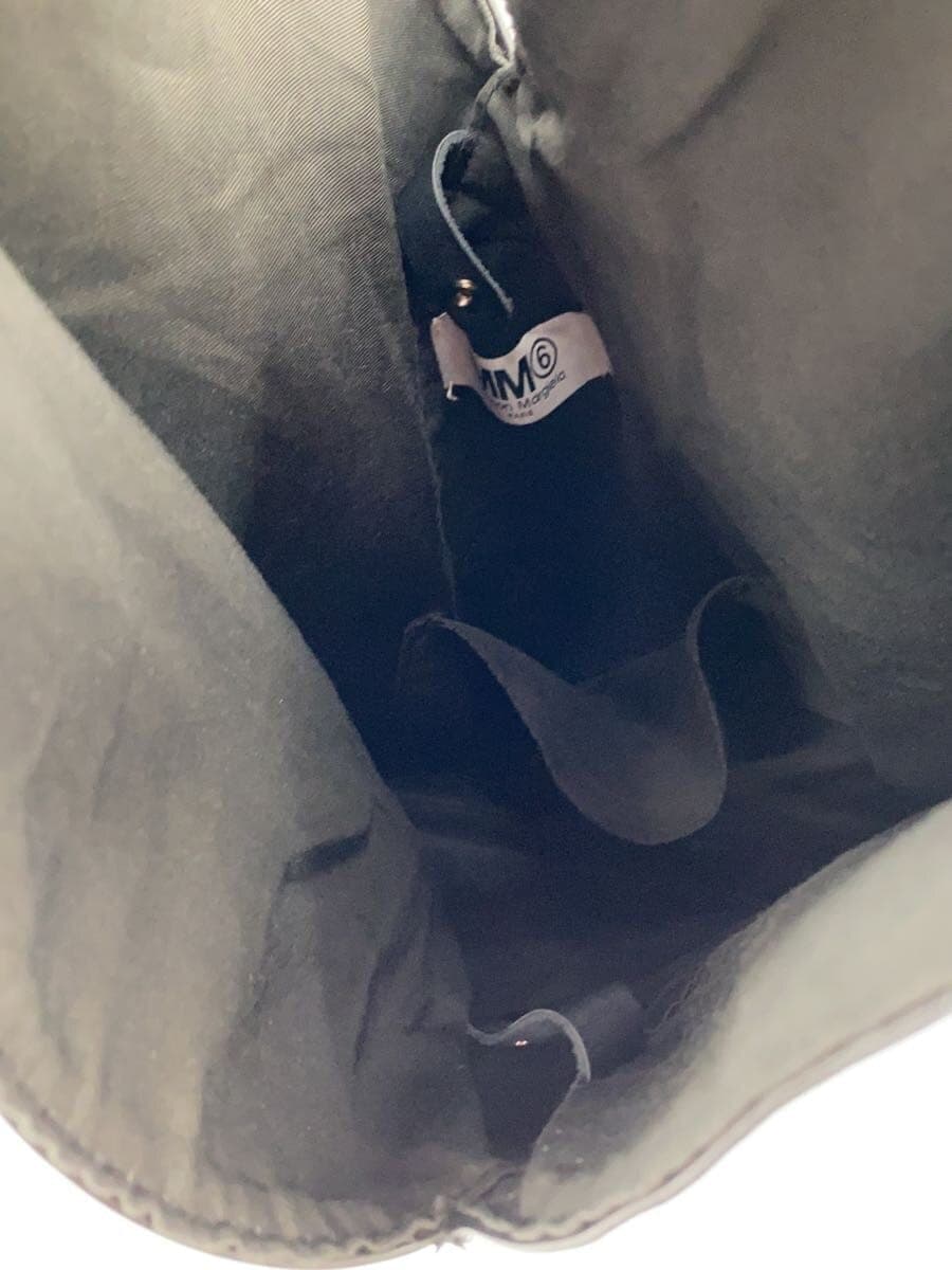 MM6 Handbag Leather Black Plain S54WD096 6