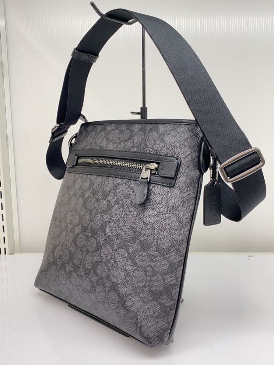 COACH Shoulder Bag Leather BLK All Over Pattern CW227 2