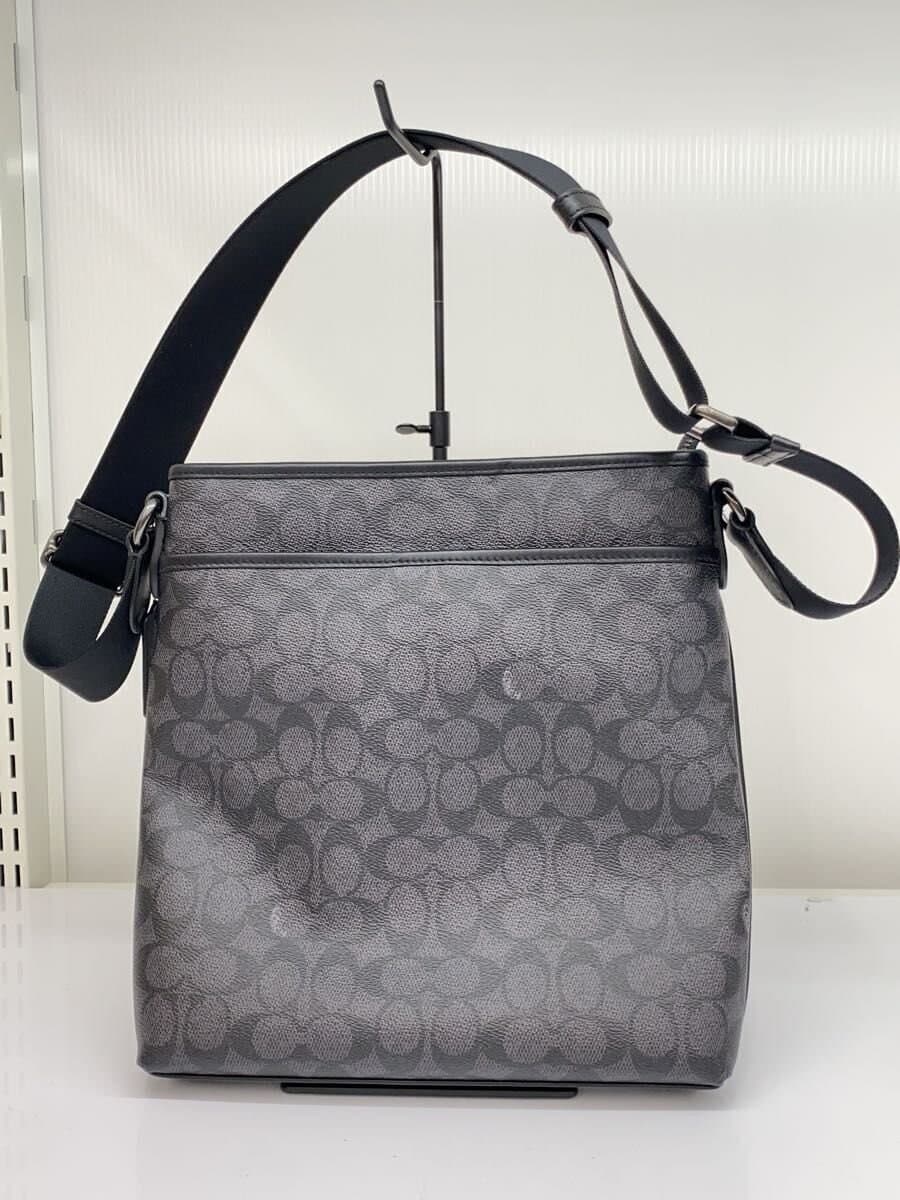 COACH Shoulder Bag Leather BLK All Over Pattern CW227 3